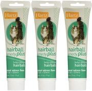 Hartz Hairball Remedy Plus Salmon pasta de sabor para gatos y gatitos (Pack de 3), 3