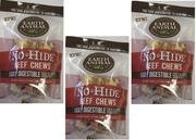 3 paquetes) Masticables de carne de vacuno de animales de la Tierra sin ocultar 4 pulgadas (2 masticables por paquete, 6 mastic