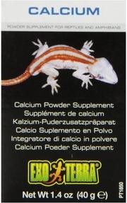 EXO TERRA Reptiles/anfibios en polvo Suplemento de calcio, 1.4-ounce