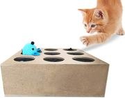 Abrazos Pet Productos Whack un mouse, aprendizaje gato juguete, Marrón