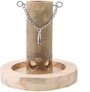 Alimentador de pájaros HEEPDD, tubo de bambú natural para colgar pájaros, contenedor de alimentos para almacenar alimentos a pr