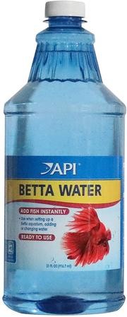Acuario de agua dulce API Betta Water Betta, listo para usar, no necesita acondicionador de agua para acuario, botella de 31 on