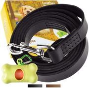ADITYNA Correa para perro de piel resistente, 6 pies, correa de cuero fuerte y suave para perros extra grandes, grandes y media