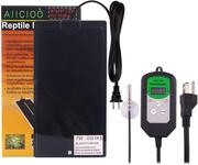 Aiicioo - Esterilla de calor reptil con termostato - Adhesivo extraíble para debajo del depósito de calor de temperatura ajusta