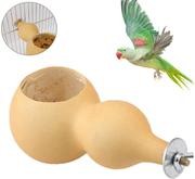 Kathson - Comedero para pájaros y mascotas, cuenco para comida de pájaros naturales, resistente a la comida, para pequeños loro