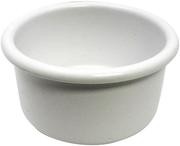crock-style Bird Plato de plástico blanco 28 oz 6-inch