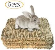 Alfombrilla de césped tejida para cama de conejo de animales pequeños, juguete para cama de juguete para cobaya, loro, conejo,