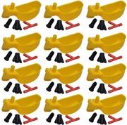MODUODUO 12 tazas de agua de codorniz, para aves automáticas, para jaula, bebedero, cría, aves de corral, cuencos para beber