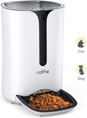 Alimentador automático para gatos, dispensador de alimentos para perros Roffie para mascotas pequeñas con alarmas de distribuci