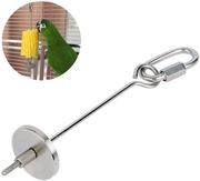 Accesorios para hornear frutas y verduras de acero inoxidable para pájaros y loros, para colgar alimentos
