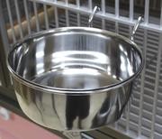 Bonka 800116 Acero Inoxidable 30 oz Jaula Coop gancho taza pájaro perro Alimentación Animal agua Tazón