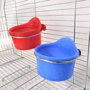 POPETPOP tazas de alimentación para pájaros para jaula, comida para mascotas y vaso de agua para pájaros con soporte de abrazad