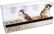 Juego de alimentador de pájaros de cristal acrílico, a prueba de derrames, transparente, económico, perca que proporciona tiemp