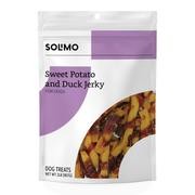 Amazon Brand - Solimo Jerky Dog Treats, bolsa de 2 libras (pollo, pato, dulces envoltorios de patatas)