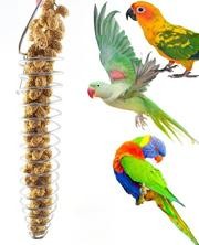 Juguete para forjar pájaros con loro para frutas, verduras, alimentador de semillas para parakeet, cacatúas, cacatúas, color gr