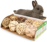andwe - Pelotas de juguete para masticar juguetes para conejos, cobayas, conejos, conejos, chinchilla, conejito Degus, accesori