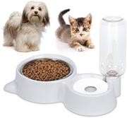 Anyifan - Bol de acero inoxidable desmontable para perro, con autodistribución de gravedad para mascotas, bebedor de agua y ali