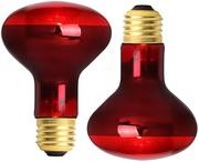 Aomryom 100W Infrarrojos Basking Spot Lámpara de Calor de Luz Roja Bombilla de Calor para Reptiles y Anfibios, Paquete de 2