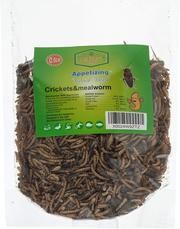 Aperitivos gusanos de comida con cricket seco natural (8oz) 100% natural sin OMG, alimentos para dragones panados, reptiles, po