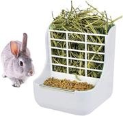 QSLQYB Rabbit Feeder Bunny Guinea Pig Hay Feeder, Hay Food Bin Feeder, Hay and Food Feeder Bowls Manger Rack for Rabbit Guinea