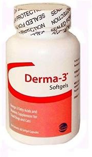 derma-3 °Cápsulas blandas para gatos y razas, pequeños 60 °Cápsulas blandas