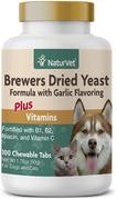 NaturVet – Fórmula de levadura seca de cerveza con sabor a ajo – Plus vitaminas – Apoya la piel sana y brillante – Fortificado