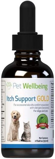 Mascota bienestar – Itch apoyo oro para los felinos – Natural de la piel alergia de apoyo para gatos – 2OZ (2 fl oz)