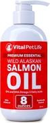 Aceite de salmón para perros, gatos y caballos, aceite de pescado Omega 3 Suplemento alimenticio para mascotas, Wild Alaskan 10