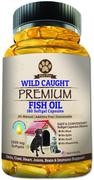 Omega 3 Aceite de Pescado salvaje Caught para perros EPA DHA, mayor en aceite de salmón Omega 3 ácidos grasos luego, Pure sin O