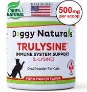 Trulysine L-Lysine para gatos sistema inmune soporte de gránulos orales en polvo (4 oz) 100 gramos