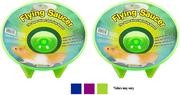 (2 unidades) Ware Flying Saucer mascota pequeña Ejercicio ruedas, 7 – 1/4-inch, Medio, Colores pueden variar