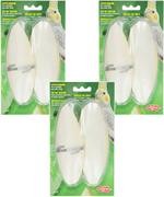 (3 Pack) Living World Cuttlebone, grande, 6 Total cuttlebones