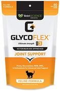 VetriScience Laboratories GlycoFlex 3, Suplemento para cadera y articulaciones de gatos, 60 pastillas de tamaño masticable