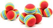 12pcs Esponja Ball Cat Toy suave espuma de arco iris Play bolas interactivo Gatitos Pet juguetes